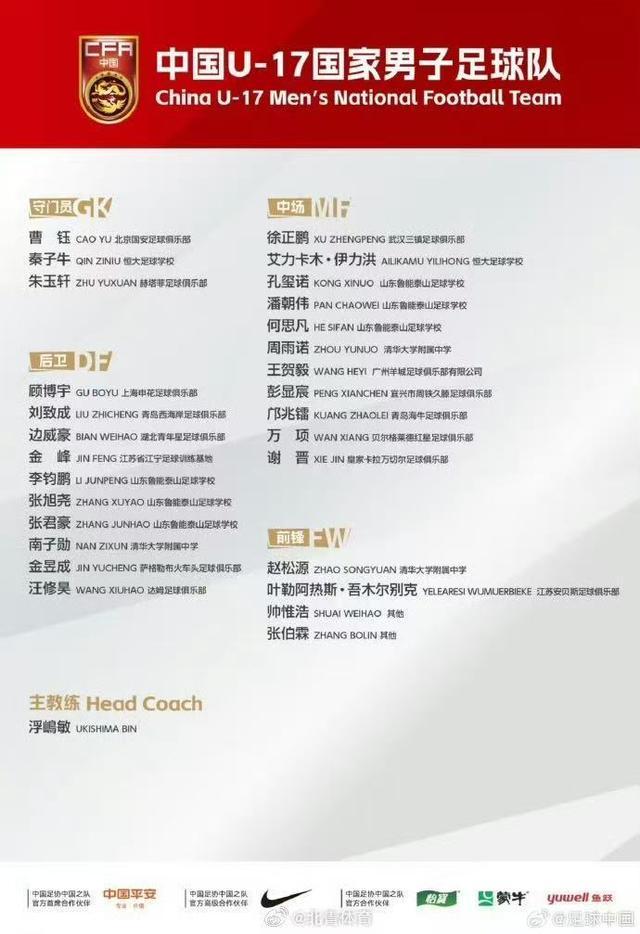 U17国足大规模集结，海外球员回归备战亚洲杯